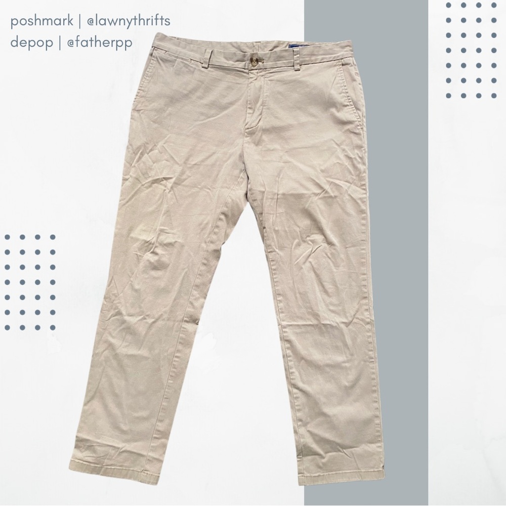 Vineyard Vines Pants Men 36x30 Khaki Flat Front Club Twill Chino Straight Leg